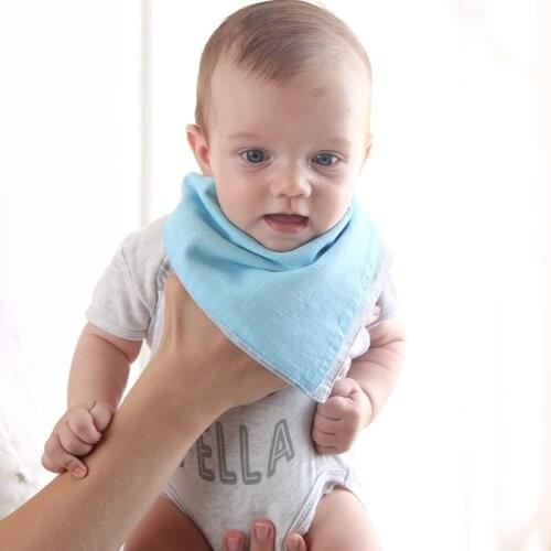 Reversible Muslin & Cotton Baby Bibs Unsiex Baby Accessories Newborn Baby Bandana Bibs Soft Toddler Triangle Scarf