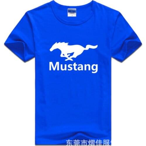 2021NEW Men Print MUSTANG race motorcycle modified T-shirt summer short-sleeved shirt T Shirt
