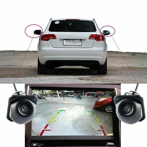 1 Set Car Night Vision Safe Parking Accessories Side Mirror Blind Zone Camera Rear View Camera Waterproof Mini Connect Monitor