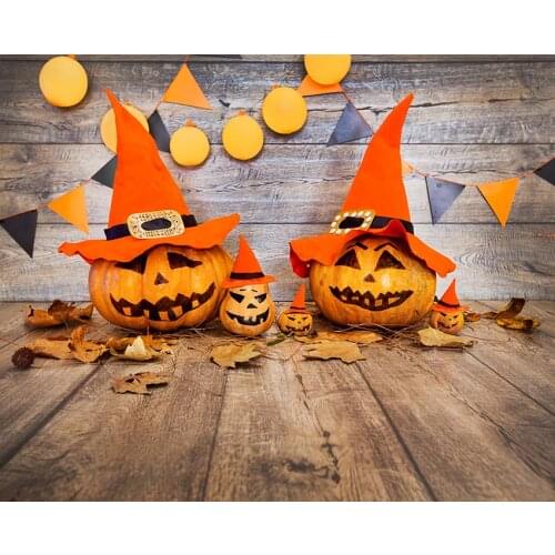 Creative-pumpkin witch photo backgrounds 2020 Halloween photography backdrops for kids photo studio props fotografia lv-1587