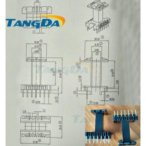 Tangda EEL EEL25 Type 7+7 pin 14P Bobbin magnetic core + skeleton ferrites Power Transformer housing PC40