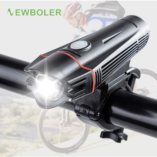 NEWBOLER Bright USB Rechargeable Bike Light Set Powerful Bicycle Front Headlight and Back Taillight 4 Light Mode Bike Flashlight