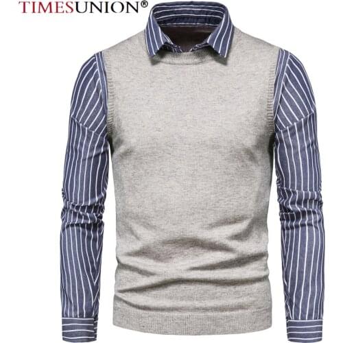 2021 New Fashion Sweater Men Pullover Shirt Collar Slim Fit Jumpers Knitwear O Neck Spring Korean Style Casual Men Clothes
