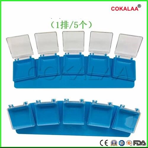 10 set Dental lab Porcelain Mixing Watering Moisturizing plate 5 Slot Ceramic Palette plastic with cover