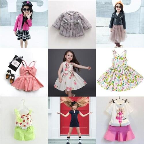 2020 Summer Baby Girls Dress Bow Flower Pattern Princess Dresses For Girls Clothing Fashion Children Clothes Kids Girls Vestido