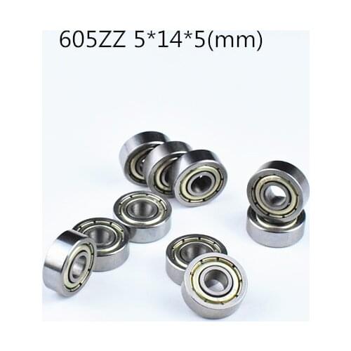 605 605ZZ bearing 5*14*5(mm) 10pieces free shipping ABEC-5 bearings metal Sealed Bearing chrome steel bearing 605 605Z 605ZZ