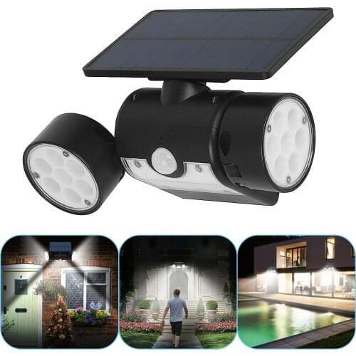 30 LEDs Double Head Solar Pendant Light Outdoor Indoor PIR Motion Sensor Solar Lamp Lighting For Camping Home Garden Yard Street