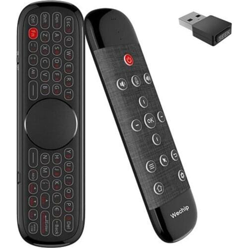 Wechip W2 Pro Air Mouse Voice Remote Control Microphone 2.4G Wireless Mini Keyboard Gyroscope for Smart Android TV Box Mini PC