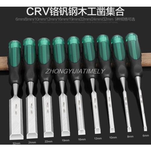 Whole heart handle woodworking chisel, chrome vanadium steel flat chisel, flat chisel, woodworking tools