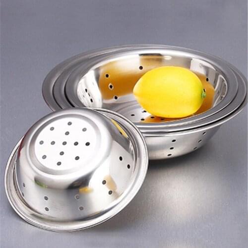 Thick Stainless Steel Leaky Basin Water Filter Leak hole Bowl Drain Dish strainer colanderb sieve sink strainer basin strainer