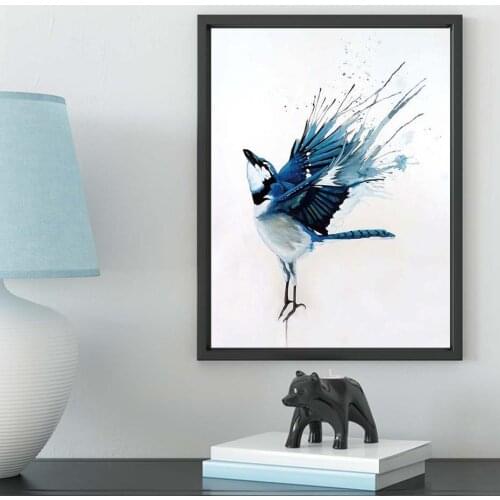 Nordic Fog Forest Birds Landscape Canvas Painting Wall Art Picture For Living Room Modern Home Decoration Posters And Prints