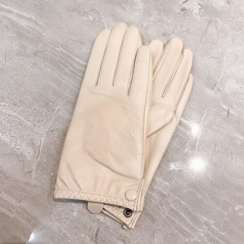 Women Genuine Leather Gloves Driving Warm Female Gloves With Original Box lace mittens