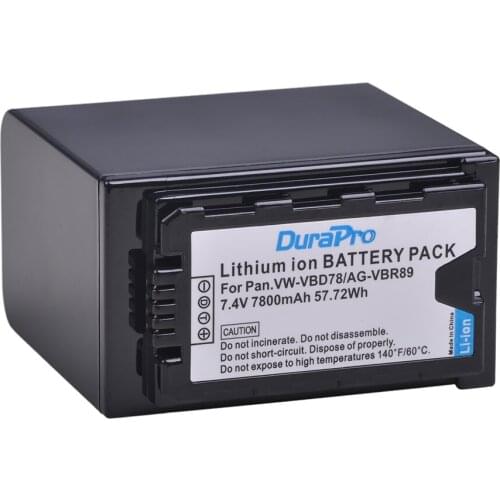 1Pc VW-VBD78 7800mAh VW-VBD78 Battery for Panasonic VBD58 VBD29 AJ-HPX260MC,HPX265MC,PX270,AG-FC100,MDH2