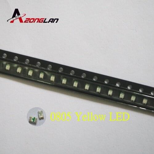 1000PCS 0805 Yellow SMD LEDs Super Bright LED 0805 diodes 2012 led Light Emitting Diode 580-590nm