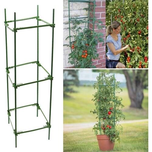 12Pcs Garden Reusable Expandable Trellis Connectors Tools Tomato Cages Arm Adjustable Plastic Vegetable Connecting Rod