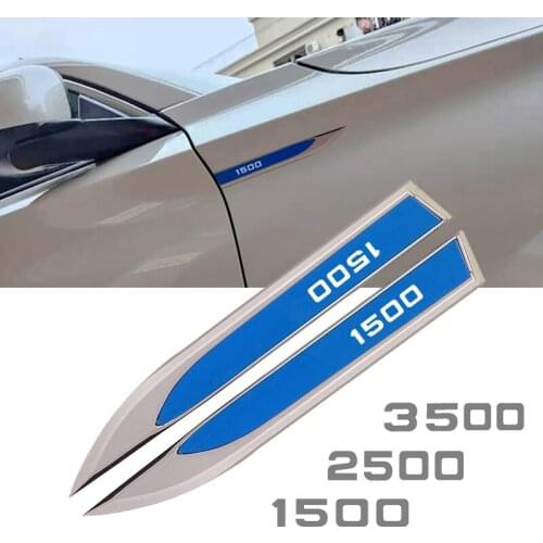2PCS 3D Metal Emblem Badge Car Body Side Decoration Sticker For RAM 1500 2500 3500 Regular Cab Car Accessories