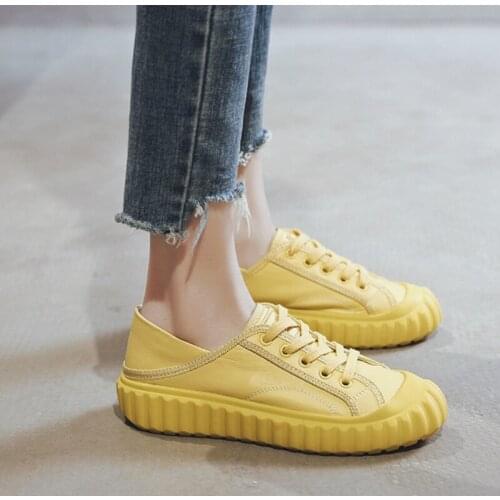 2019 autumn Brand Women Sneakers Fashion White Women Lace Up Casual Shoes For Women Sneakers Zapatos Mujer Womens shoes C1-17