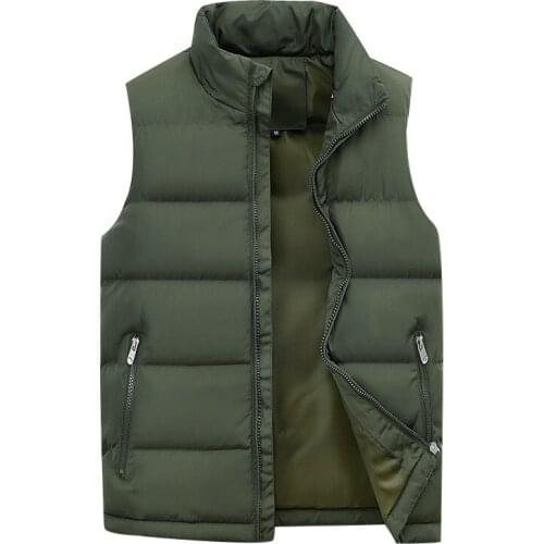 2020 Casual New Fashion Cotton Down Warm Autumn VestsMens Mens Sleeveless Mens Jackets M-6XL