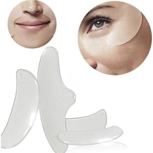 3/5Pcs Anti Wrinkle Silicone Eye Face Pad Tool Set Reusable Medical Grade Silicone Anti-aging Prevent Face Wrinkle Kit Dropship