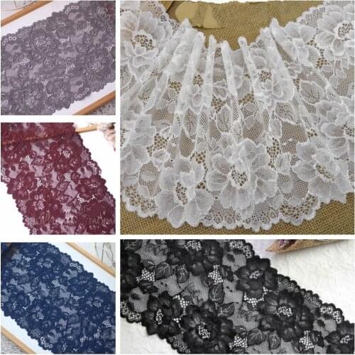 5Yard/Lot Multicolor stretch lace fabric DIY sleeve skirt lace trim wide 18cm clothing bra underwear sew dress accessories
