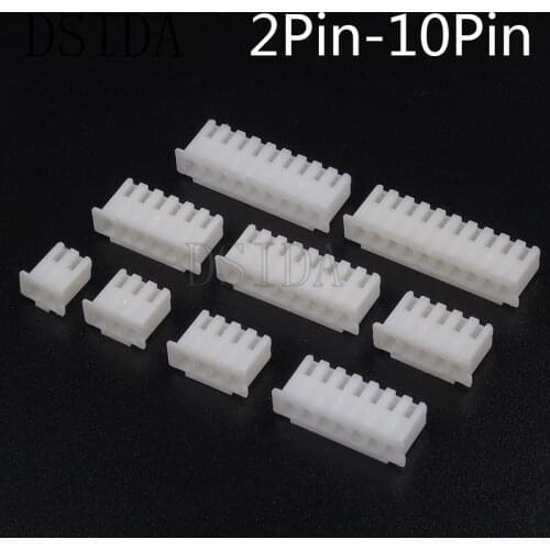50Pcs XH2.54 Plastic Shell 2Pin 3Pin 4Pin 5Pin 6Pin 7Pin 8pin 9pin 10pin 2.54mm Female Connector 2P/3P/4P/5P/6P/7P/8P/9P/10P