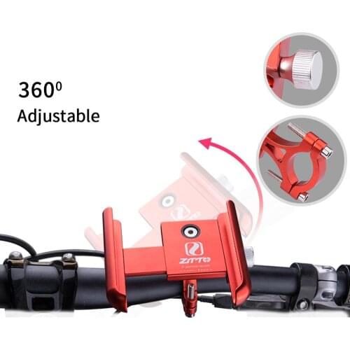 Aluminum Bicycle Phone Holder For Smartphone 3.5-6.2 inch Adjustable Support GPS Bike Phone Stand Mount Bracket