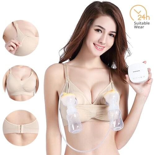 Maternity Bra Breast Pump Special Nursing Bra Hand Free Pregnancy Clothes Breastfeeding Accessories Pumping Bra Can Wear All Day