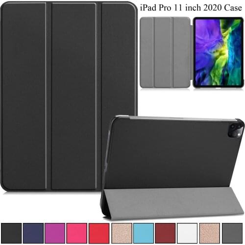 Case for iPad Pro 11 2020 Case PU Leather PC Back Ultra Slim Light Weight Trifold stand Smart Cover for iPad Pro 11 2020 Case