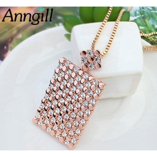 Long Necklaces & Pendants for Women Collier Femme Geometric Statement Colar Maxi Fashion Austrian Crystal Jewelry Bijoux 2018