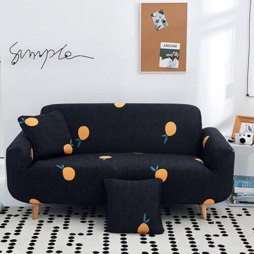 Printed Stretch Sofa Covers Furniture Protector Polyester Loveseat Couch Cover l 1/2/3/4-seater Arm Chair Cover for Living Room