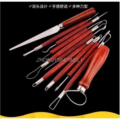 Clay sculpture tools, finely carved clay knives, pottery clay carving tools, soft pottery moulding tool sets, pottery tools