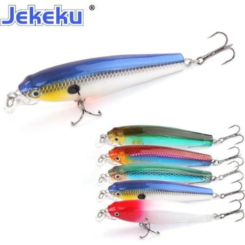 JEKEKU 2021 1pc70mm7.5g Hard Minnow Bait with 2 Hooks Wobbler Minnow Artificial Fishing Lure Hot Model Professional Minnow
