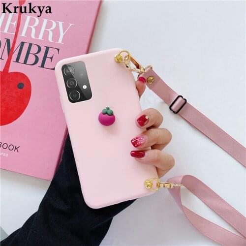 Crossbody Necklace strap Lanyard Cord Soft phone case For OPPO Realme C21 C20 C11 C15 8 7 Pro Reno 5 4 K9 A55 A54 A74 back cover