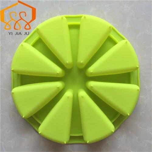 Round 27*5cm Big 8 holes orangel Shape Silicone Butter Cake Mould Kitchen Baking Tools For Cakes Bakery Accessories Bakeware Mol
