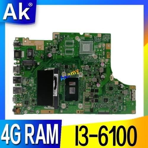 TP501UA Motherboard With 4G RAM I3-6100 CPU For ASUS TP501UA TP501U TP501UQ TP501UAM TP501UAK TP501UJ Laptop Mainboard Rev 2.0
