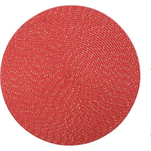 Multi-size Placemat Waterproof Round Woven Placemat Dining Heat Insulation Table Mat Home Decoration for Kitchen