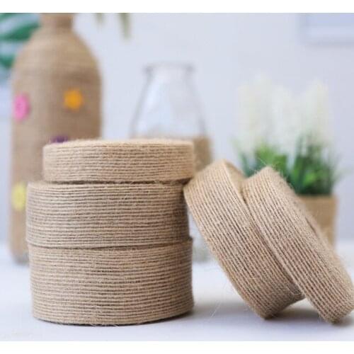 Natural Jute Burlap Rolls Hessian Ribbon Rustic Vintage For Home Garden Wedding Decoration DIY Ornament Burlap Supplies