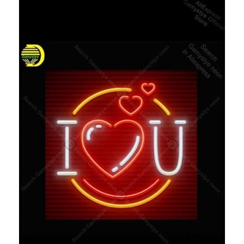 Neon sign For I love you Neon Bulbs sign Iconic Bedroom Beer wall Handcraft Custom Lamps Neon Light Art Wedding Lights Bar Neon