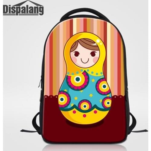 Newest Russian Nesting Dolls Matryoshka Doll Prints Laptop Backpack Large School Bags For Teenage Girls Cartoon Travel Rucksack