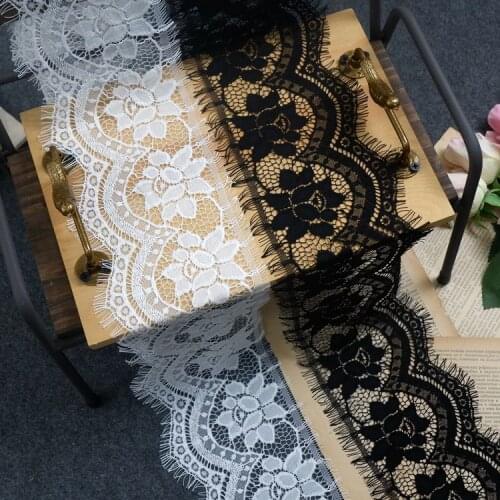 Single side hollow pressed yarn flower eyelash lace Handmade DIY Curtain dress skirt wedding veil stitching accessories RS3323