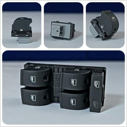 Polarlander Window Lifting Switch Electric Window Switch 8ED959851 8ED959855 for A/udi A4 B6 B7 Left Front Door Master