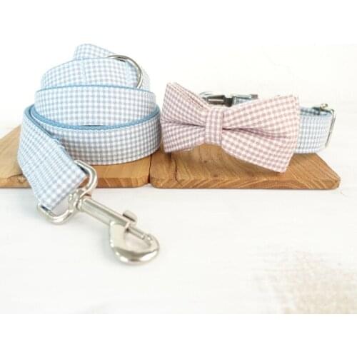 Personalized Printed Dog Collar Leash Set Customized Nylon Pet Collar Leash Free Engraved Nameplate For Small Medium Large Dogs