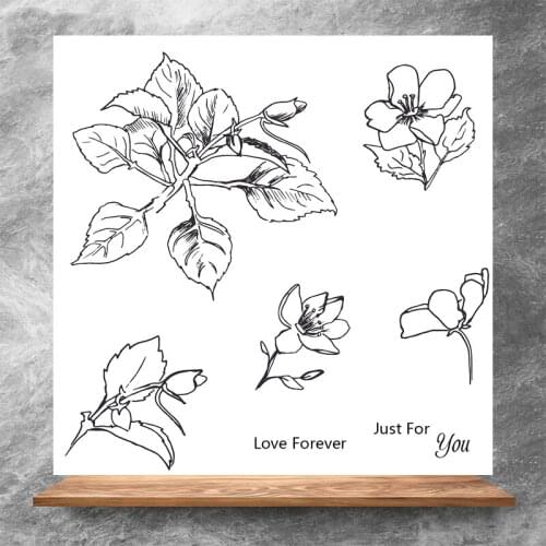 ZhuoAng Flowers Story Clear Stamps/Silicone Transparent Seals for DIY scrapbooking photo album Clear Stamps