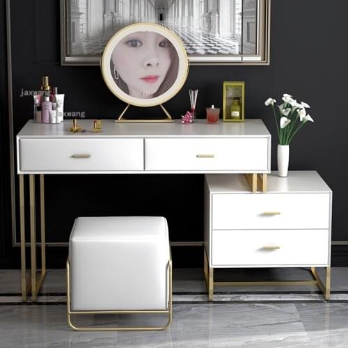 Nordic Light Luxury Dressing Tables Home Dressers Beside Table Modern Vanity Dressing Cabinet Bedroom Furniture Dressing Table