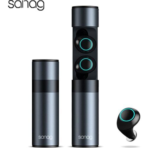 Sanag J1 TWS Bluetooth 5.0 Earphone Mini Wireless In-Ear Ture Wireless Earbuds Stereo Headset with Mic for Xiaomi IPhone X Phone