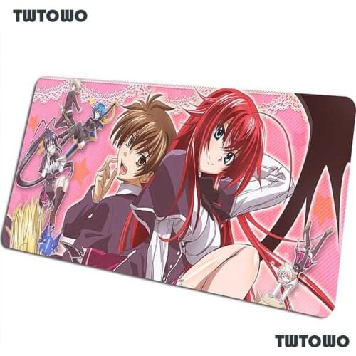 High School Dxd Mousepad Kawaii Gaming Mouse Pad 900x400x2mm Pc Computer Gamer Accessories Mat Natural Rubber Laptop Desk Pads