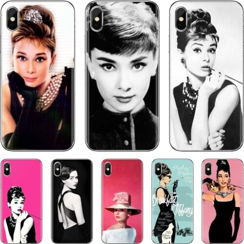 Silicone Phone Cover For Samsung Galaxy A10 A40 A50 A70 A3 A5 A7 A9 A8 A6 Plus 2018 2015 2016 2017 Famous Elegant Audrey Hepburn