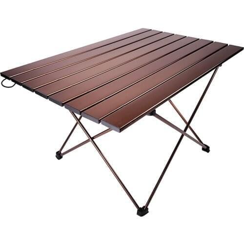 Ultralight Portable Folding Camping Table Compact Roll Up Tables with Storage Bag for Outdoor Camping Hiking Picnic