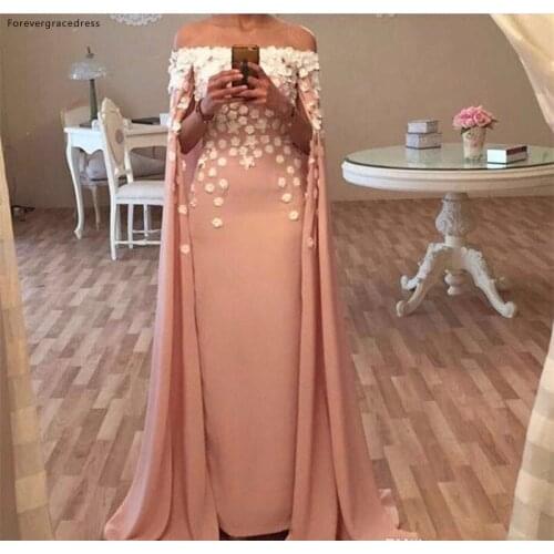 Off Shoulder Evening Dresses 2019 Arabic Dubai Style Red Carpet Formal Holiday Wear Celebrity Party Gowns Plus Size Custom Made