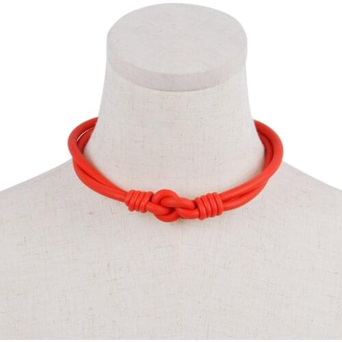 YD&YDBZ New Design Short Necklace For Women Simple 6 Colors Silicone Rope Charms Choker Handmade Rubber Jewelry Accessories